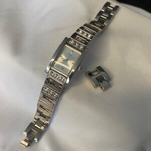 Guess Silver and Crystal Rhinestone Women's Watch
